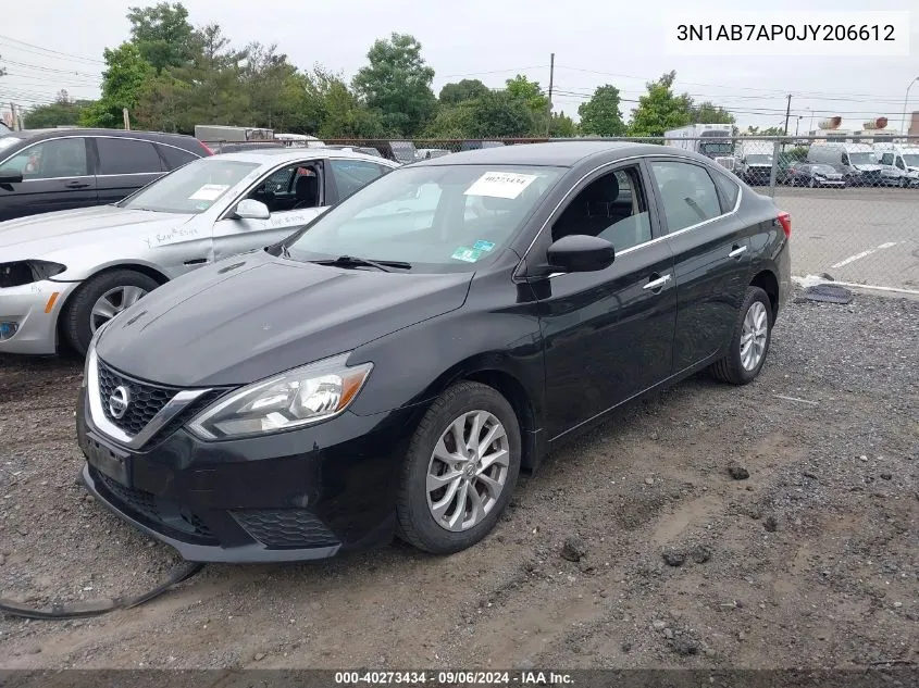 2018 Nissan Sentra S/Sv/Sr/Sl VIN: 3N1AB7AP0JY206612 Lot: 40273434