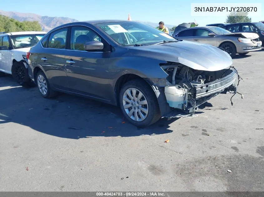 3N1AB7AP1JY270870 2018 Nissan Sentra S