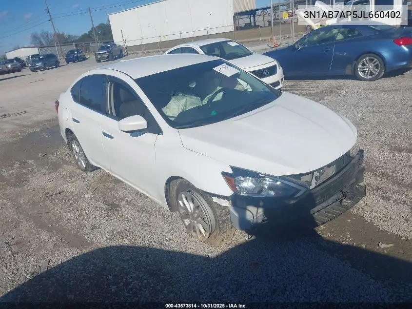 3N1AB7AP5JL660402 2018 Nissan Sentra Sv