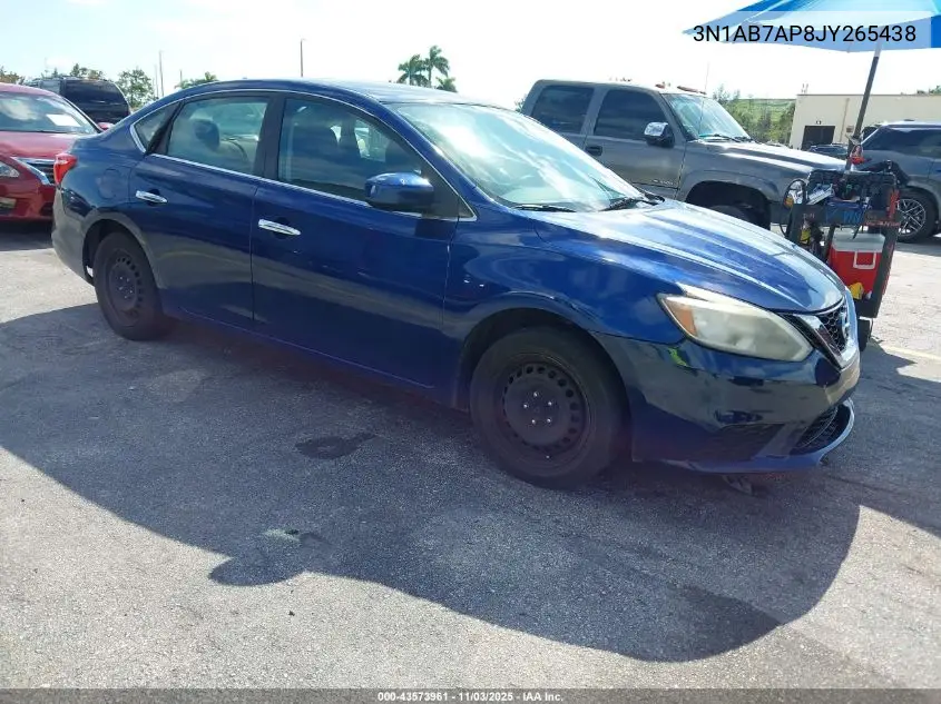 3N1AB7AP8JY265438 2018 Nissan Sentra S