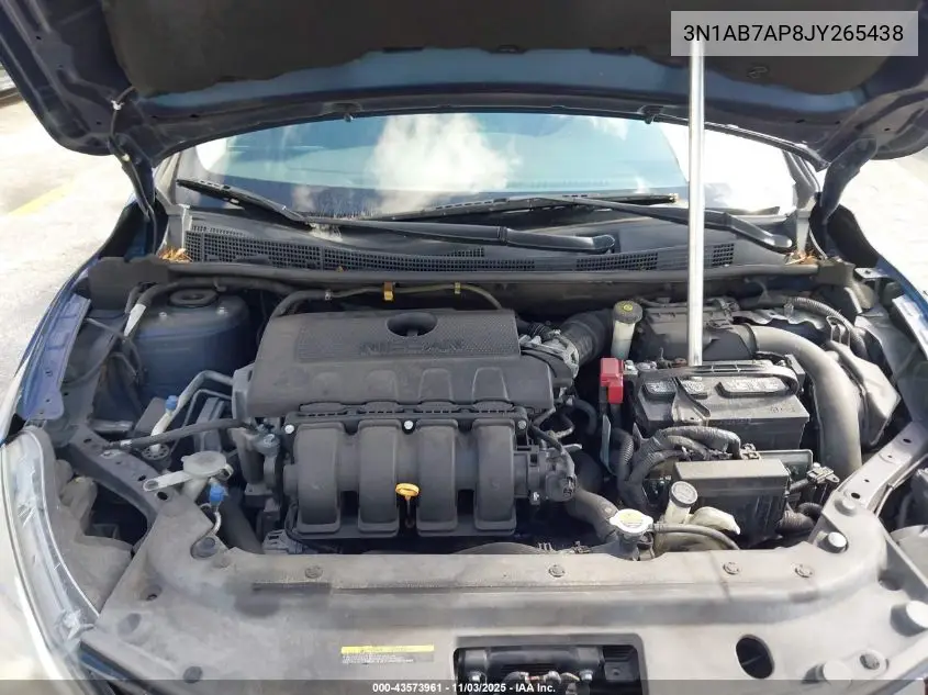 3N1AB7AP8JY265438 2018 Nissan Sentra S