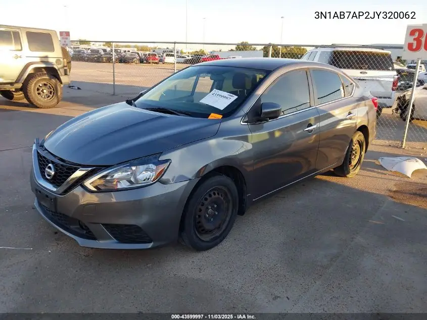 3N1AB7AP2JY320062 2018 Nissan Sentra S