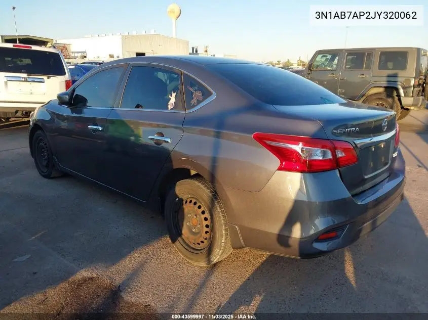 3N1AB7AP2JY320062 2018 Nissan Sentra S