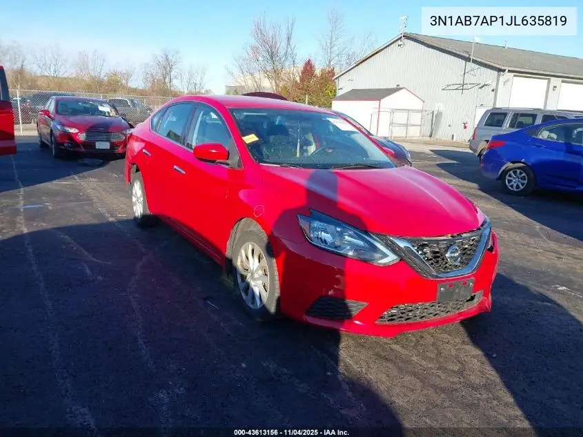3N1AB7AP1JL635819 2018 Nissan Sentra Sv