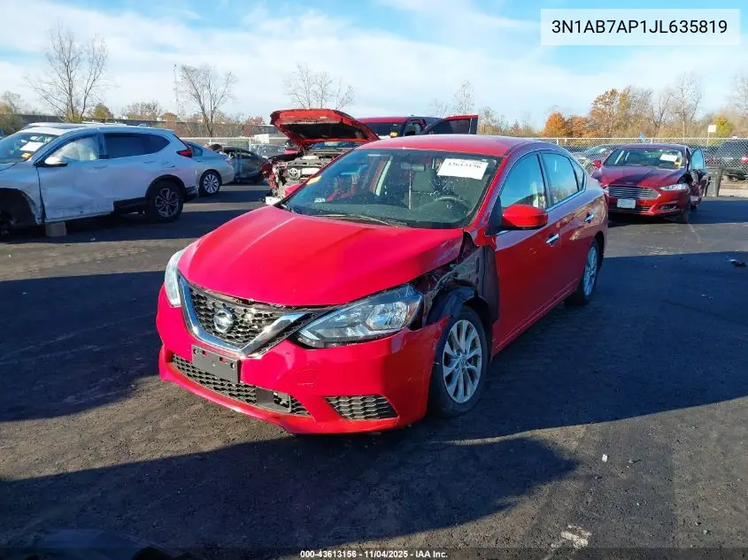 3N1AB7AP1JL635819 2018 Nissan Sentra Sv