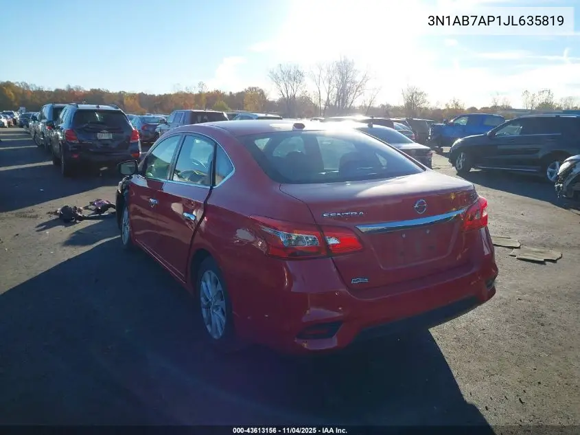 3N1AB7AP1JL635819 2018 Nissan Sentra Sv
