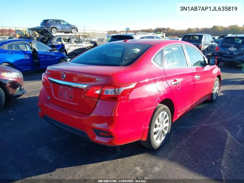 3N1AB7AP1JL635819 2018 Nissan Sentra Sv