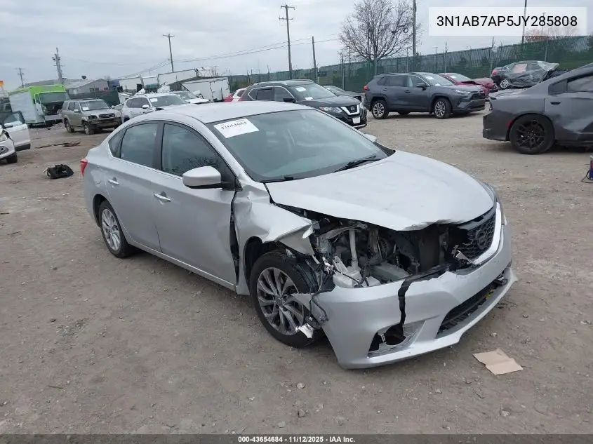 3N1AB7AP5JY285808 2018 Nissan Sentra Sv