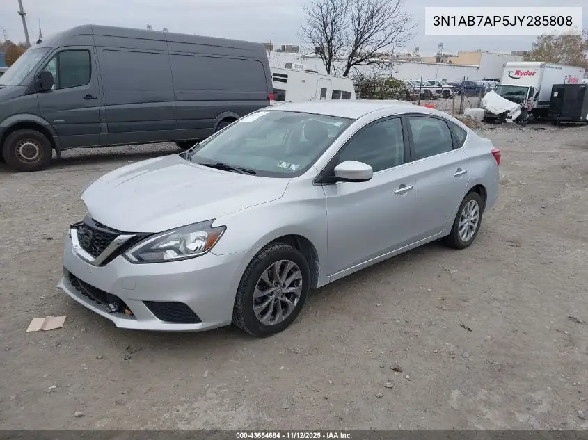 3N1AB7AP5JY285808 2018 Nissan Sentra Sv