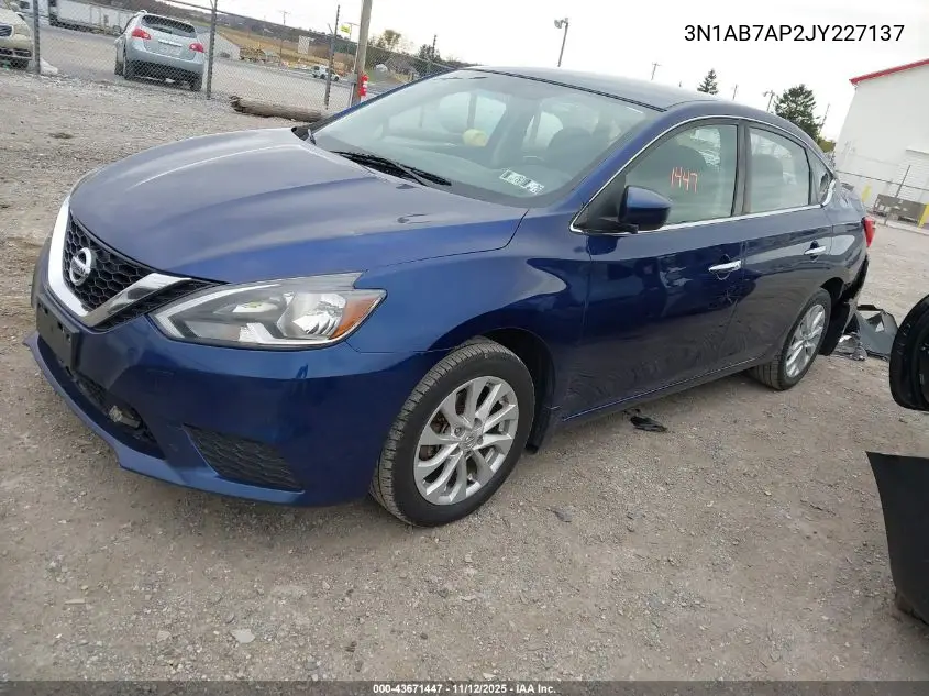 3N1AB7AP2JY227137 2018 Nissan Sentra Sv