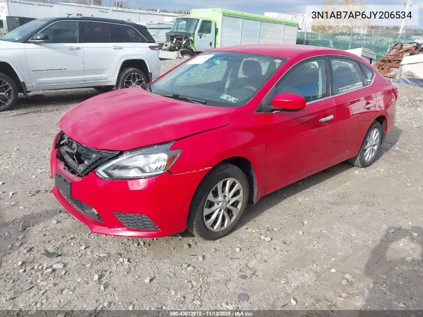 3N1AB7AP6JY206534 2018 Nissan Sentra Sv