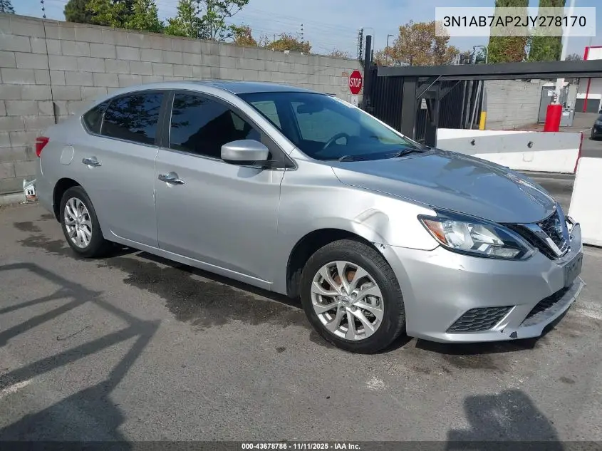 3N1AB7AP2JY278170 2018 Nissan Sentra Sv