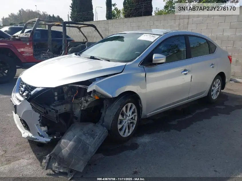 3N1AB7AP2JY278170 2018 Nissan Sentra Sv