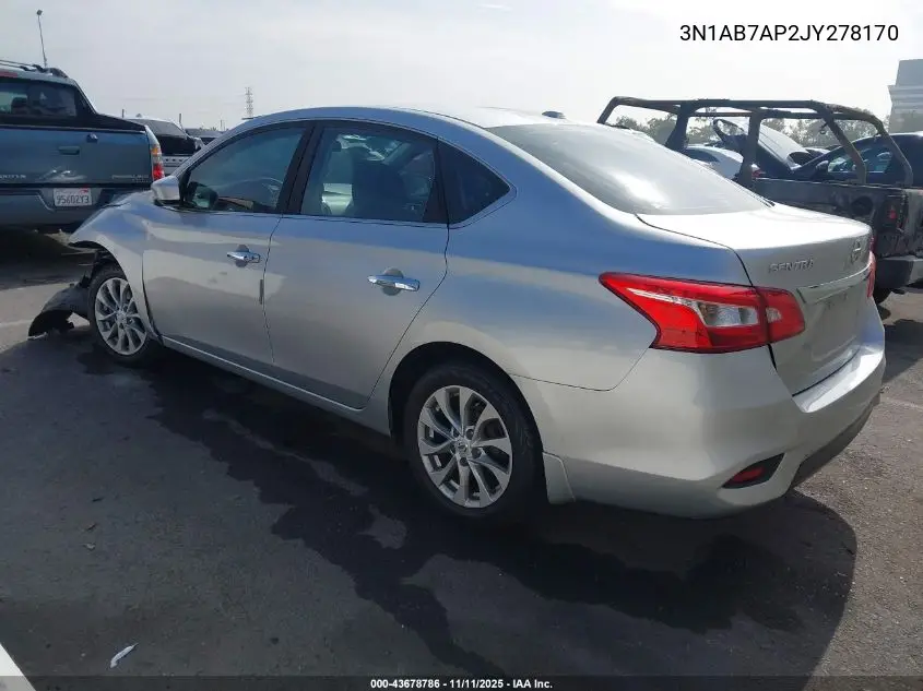 3N1AB7AP2JY278170 2018 Nissan Sentra Sv
