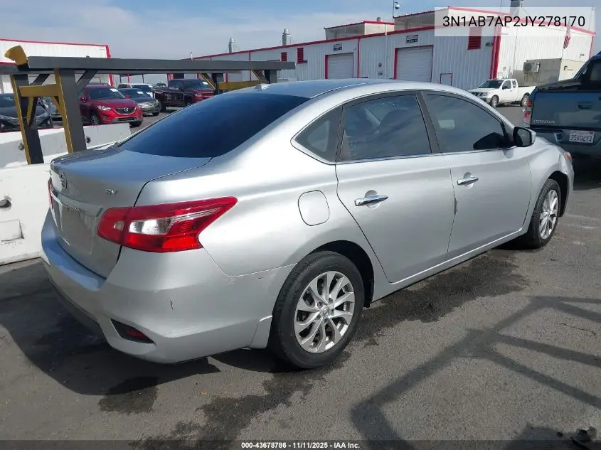 3N1AB7AP2JY278170 2018 Nissan Sentra Sv