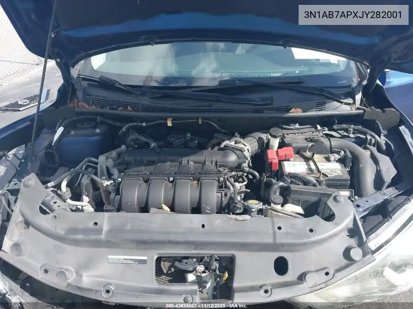 3N1AB7APXJY282001 2018 Nissan Sentra S