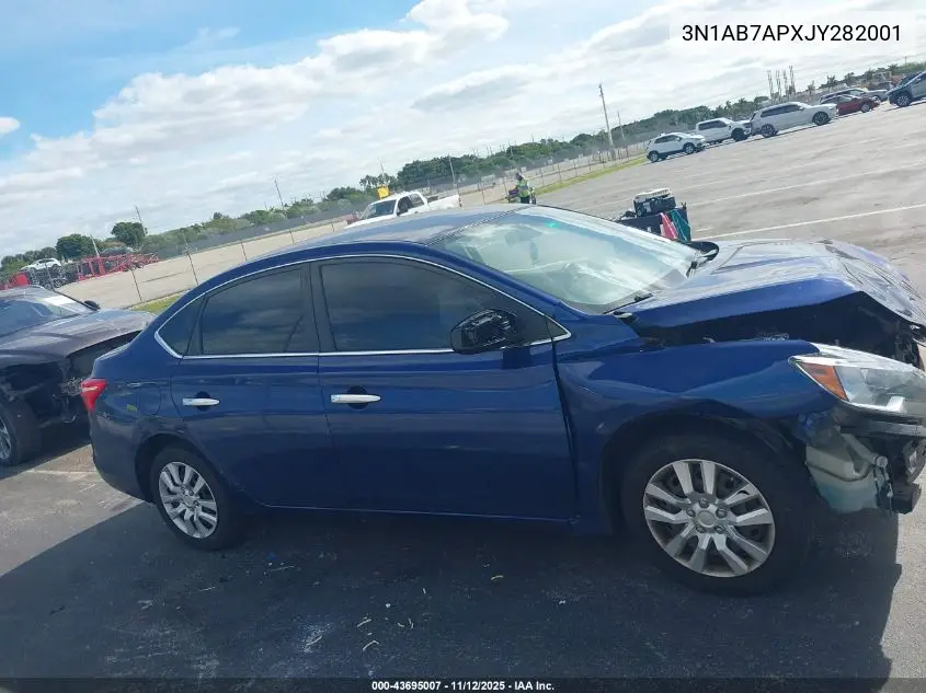 3N1AB7APXJY282001 2018 Nissan Sentra S