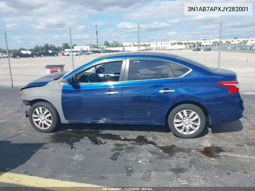 3N1AB7APXJY282001 2018 Nissan Sentra S