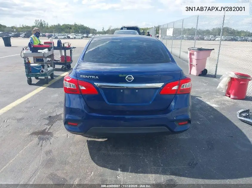 3N1AB7APXJY282001 2018 Nissan Sentra S