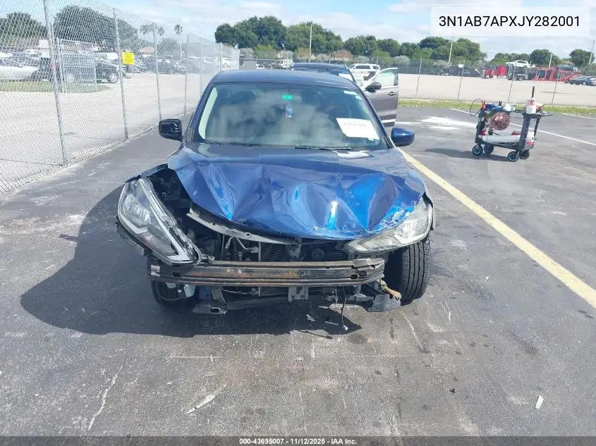 3N1AB7APXJY282001 2018 Nissan Sentra S