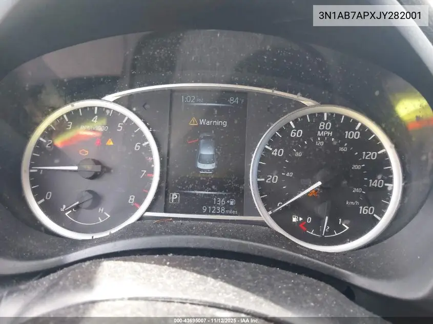 3N1AB7APXJY282001 2018 Nissan Sentra S