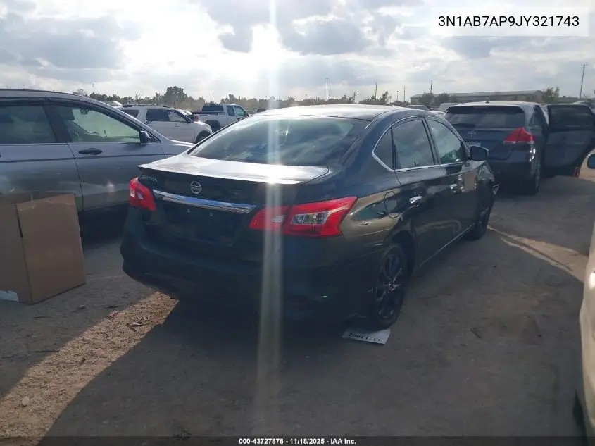 3N1AB7AP9JY321743 2018 Nissan Sentra S