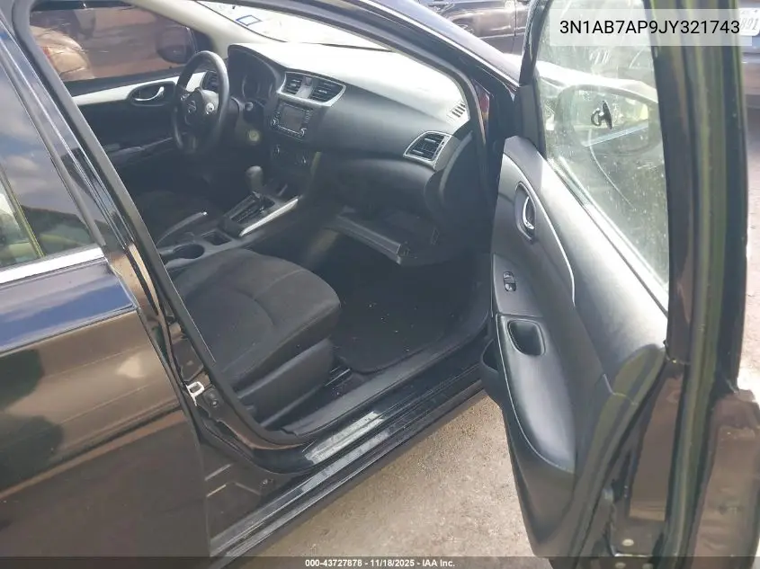 3N1AB7AP9JY321743 2018 Nissan Sentra S