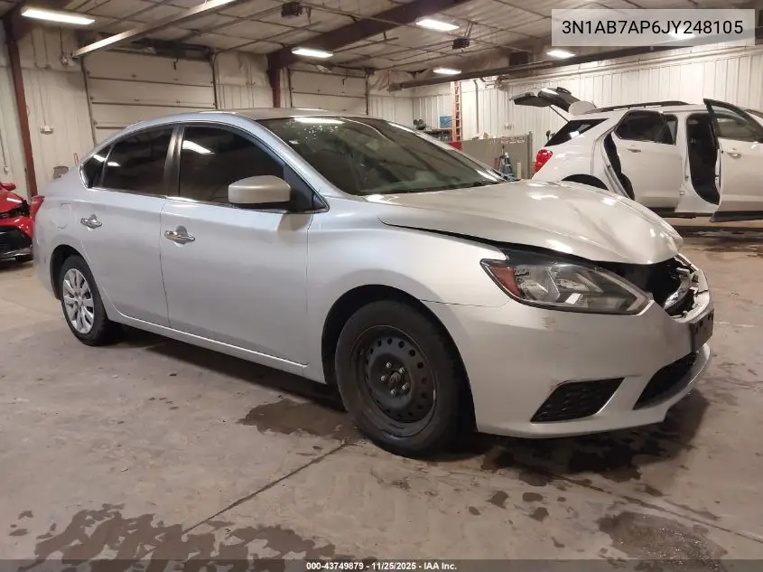 3N1AB7AP6JY248105 2018 Nissan Sentra S
