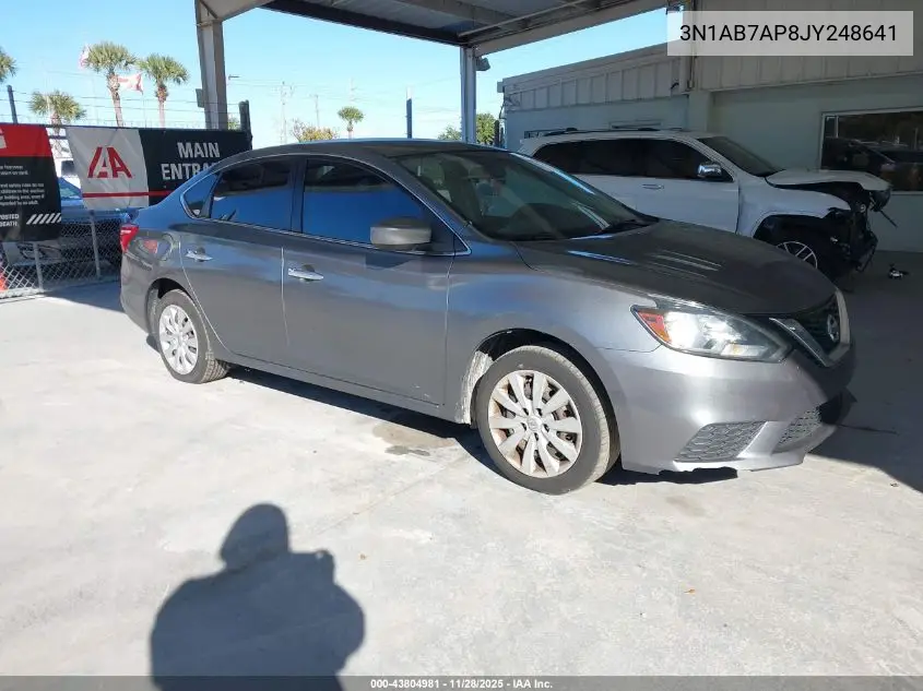 3N1AB7AP8JY248641 2018 Nissan Sentra S