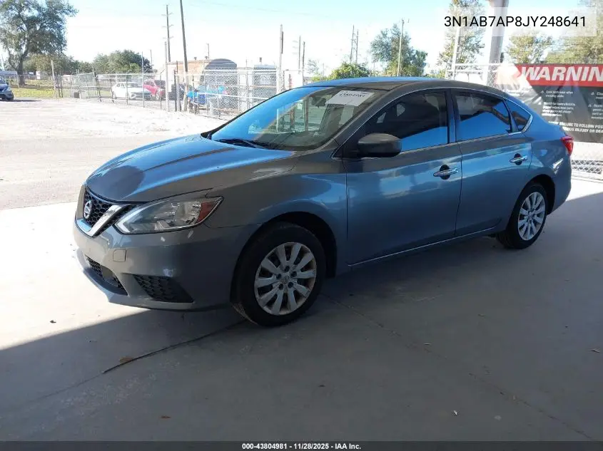 3N1AB7AP8JY248641 2018 Nissan Sentra S