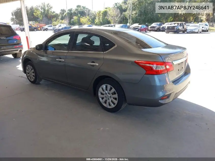 3N1AB7AP8JY248641 2018 Nissan Sentra S