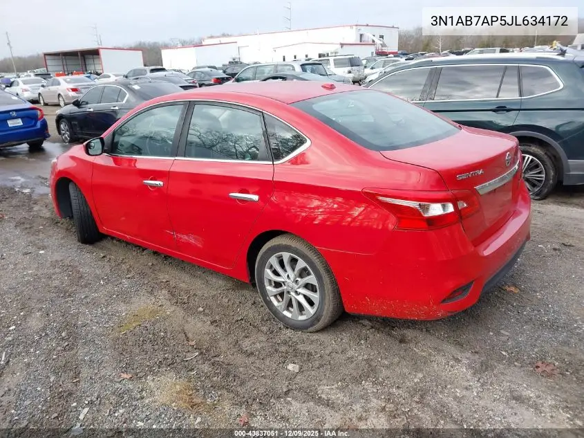 3N1AB7AP5JL634172 2018 Nissan Sentra Sv