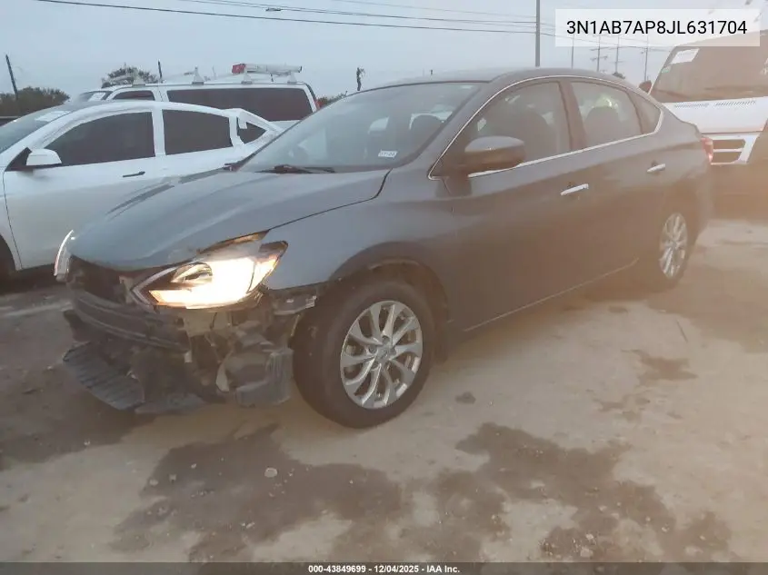 3N1AB7AP8JL631704 2018 Nissan Sentra Sv