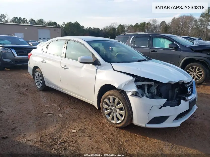 3N1AB7AP8JY234318 2018 Nissan Sentra S