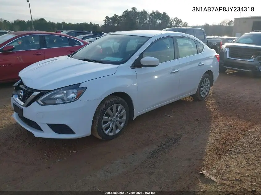 3N1AB7AP8JY234318 2018 Nissan Sentra S