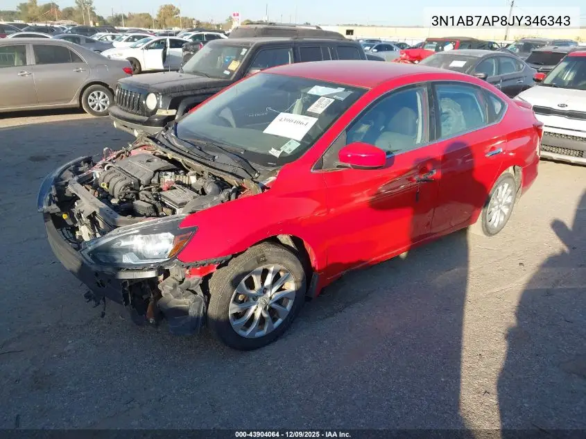 3N1AB7AP8JY346343 2018 Nissan Sentra Sv