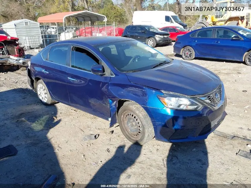 3N1AB7AP9JY303467 2018 Nissan Sentra S