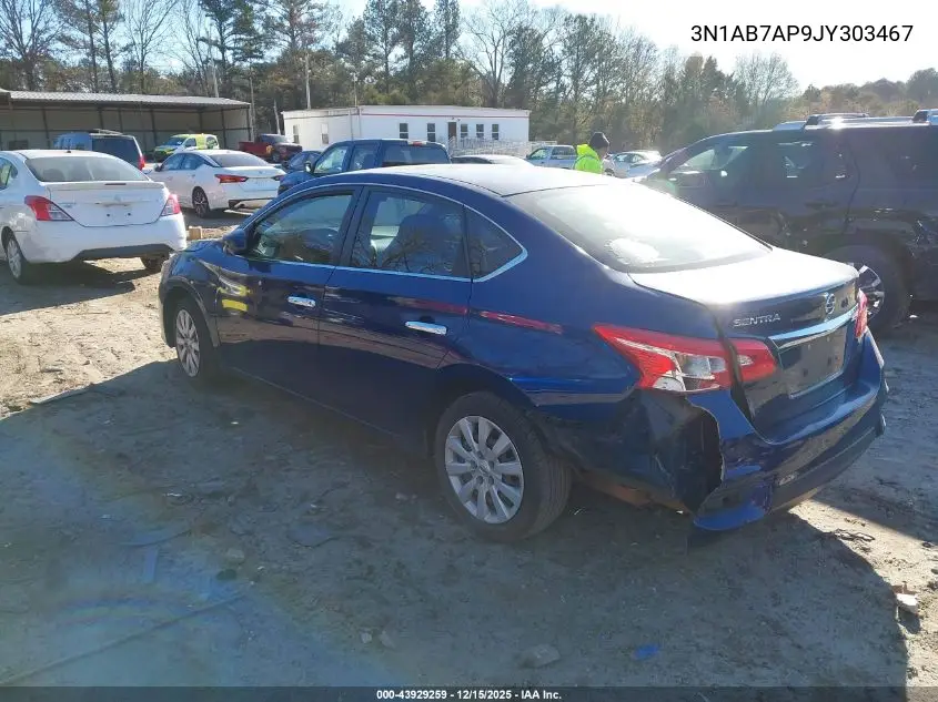 3N1AB7AP9JY303467 2018 Nissan Sentra S