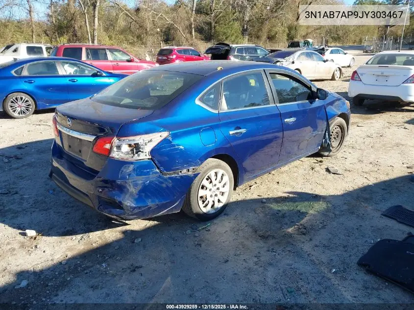 3N1AB7AP9JY303467 2018 Nissan Sentra S