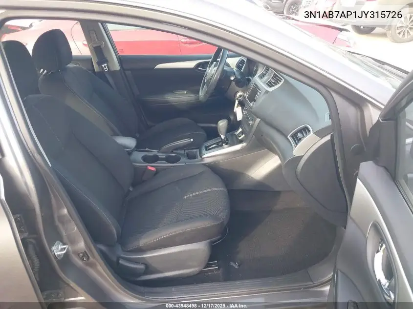 3N1AB7AP1JY315726 2018 Nissan Sentra S