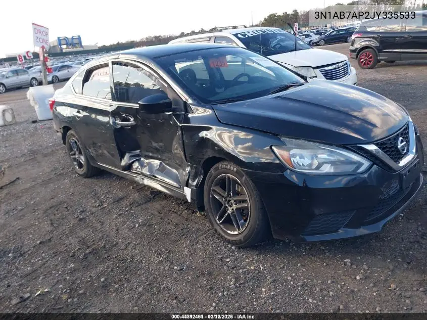 3N1AB7AP2JY335533 2018 Nissan Sentra S