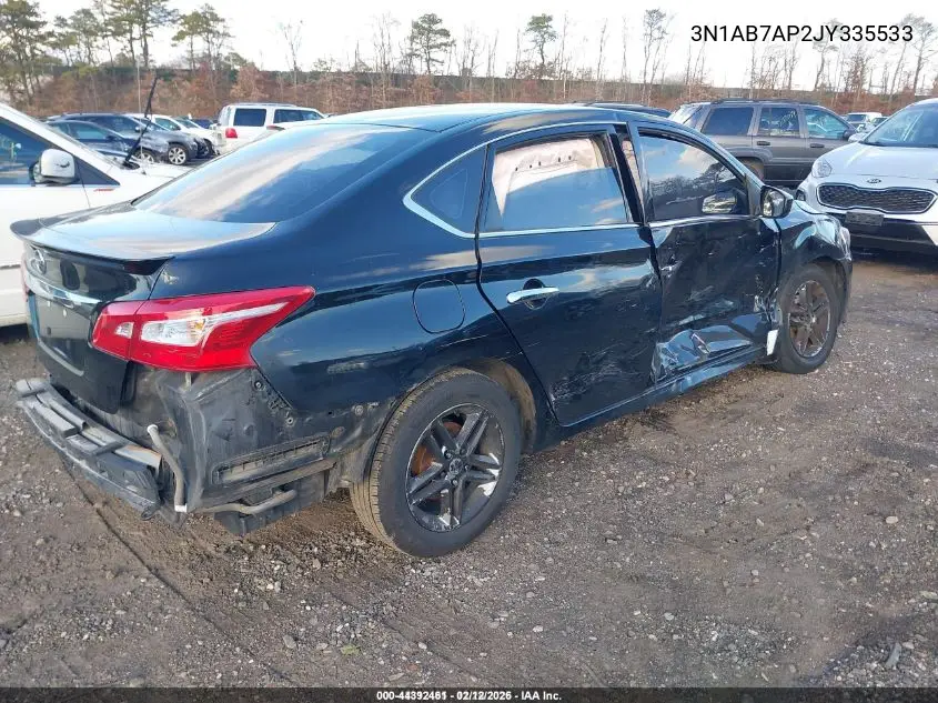 3N1AB7AP2JY335533 2018 Nissan Sentra S
