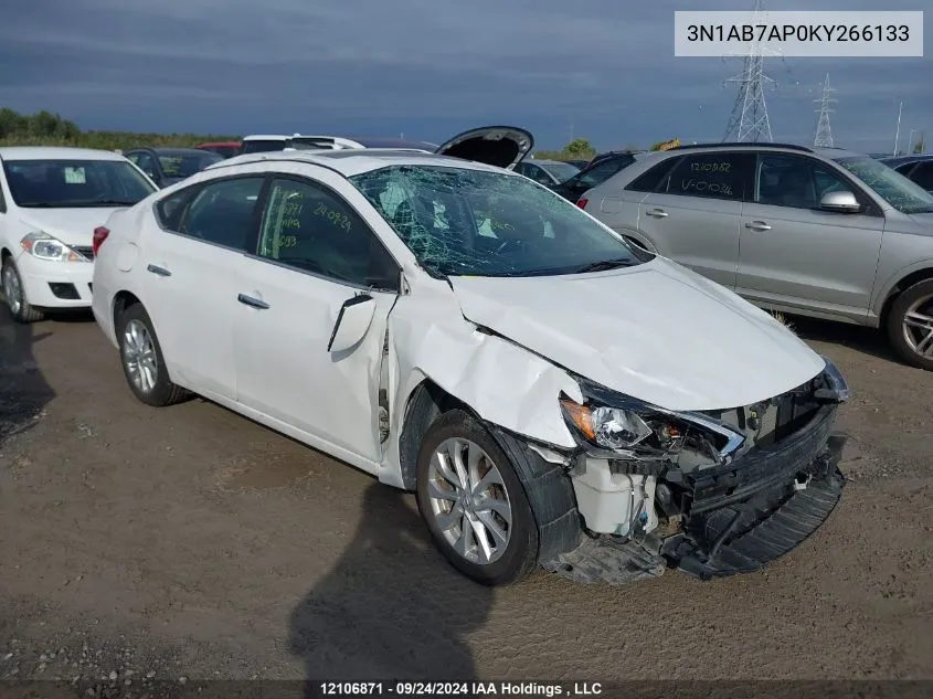 2019 Nissan Sentra VIN: 3N1AB7AP0KY266133 Lot: 12106871