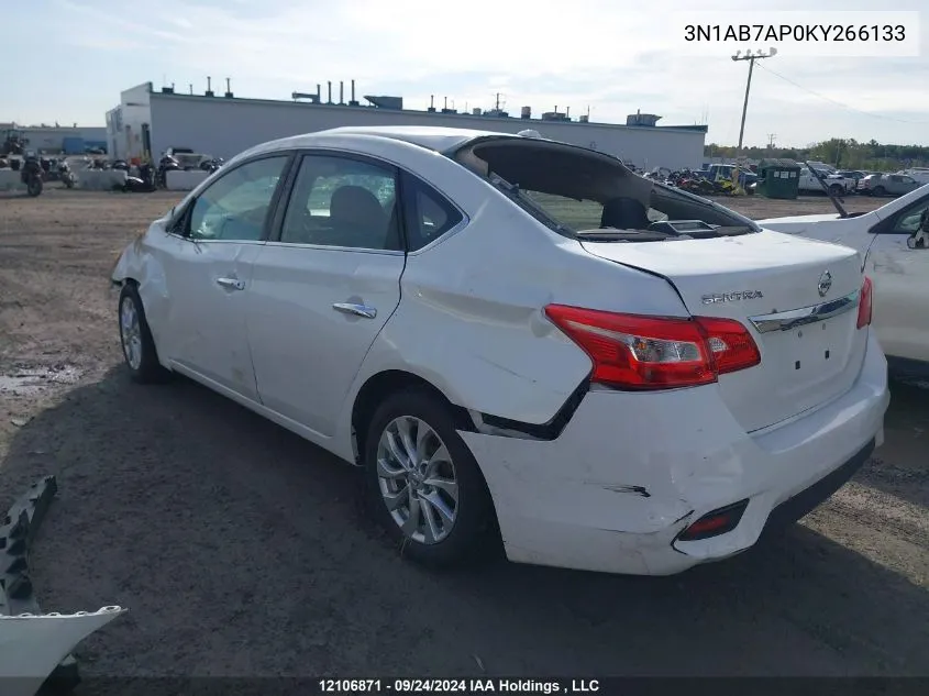 2019 Nissan Sentra VIN: 3N1AB7AP0KY266133 Lot: 12106871