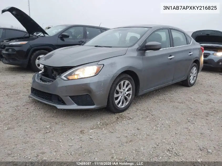 3N1AB7APXKY216825 2019 Nissan Sentra 1.8 S/1.8 Sv