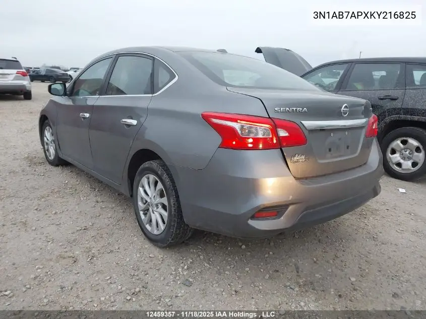 3N1AB7APXKY216825 2019 Nissan Sentra 1.8 S/1.8 Sv