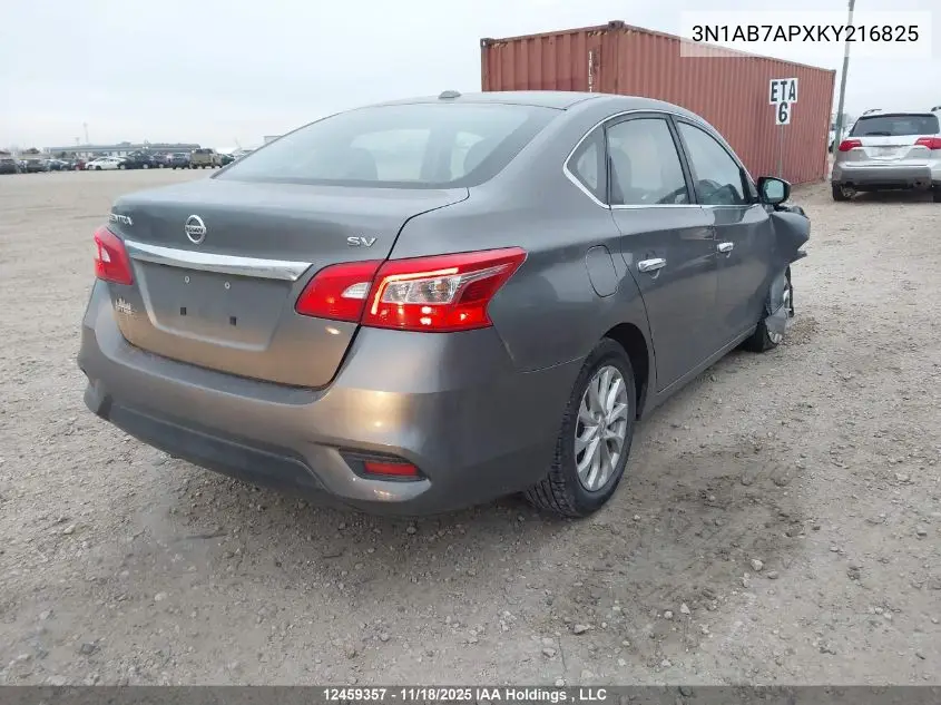 3N1AB7APXKY216825 2019 Nissan Sentra 1.8 S/1.8 Sv