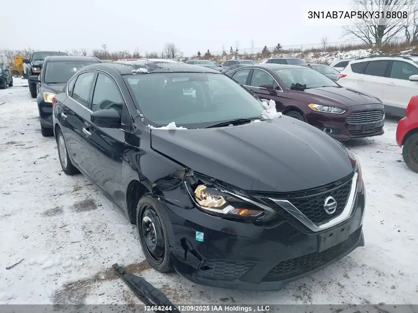 3N1AB7AP5KY318808 2019 Nissan Sentra S/Sv/Sr/Sl