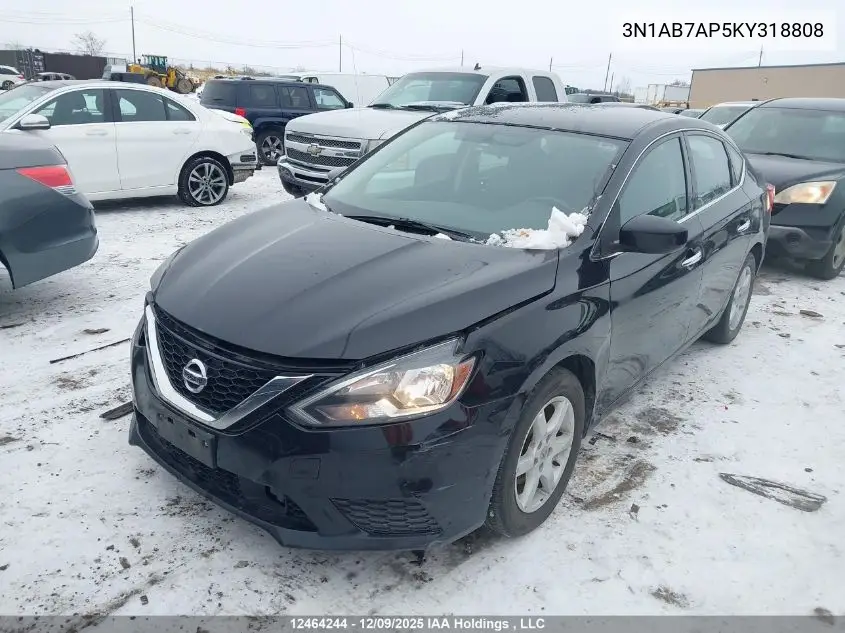 3N1AB7AP5KY318808 2019 Nissan Sentra S/Sv/Sr/Sl