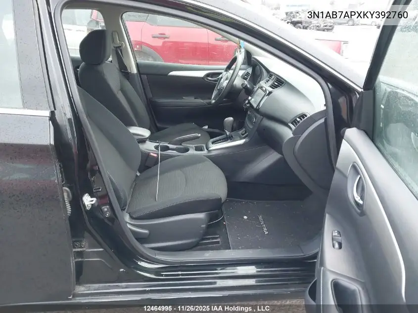 3N1AB7APXKY392760 2019 Nissan Sentra 1.8 S/1.8 Sv